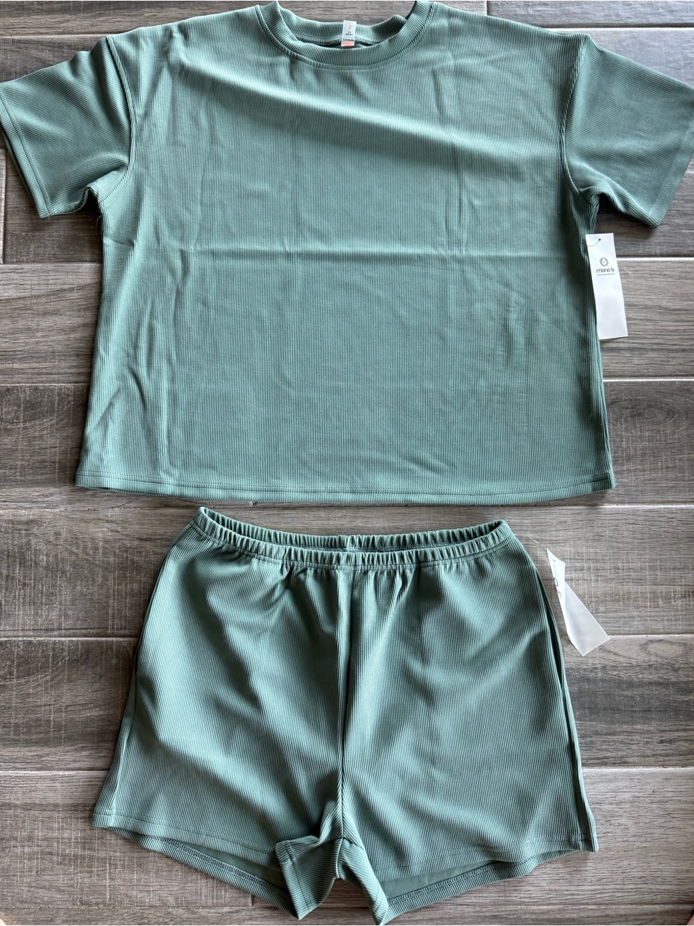 Mono B Two-Piece Sage Green Set